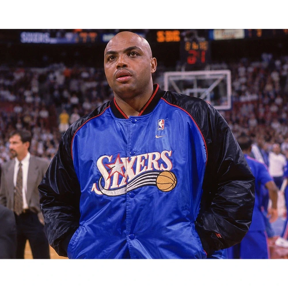 Vintage Nike Philadelphia 76ers Bomber Jacket Men XL NBA Iverson Era Rare Sixers